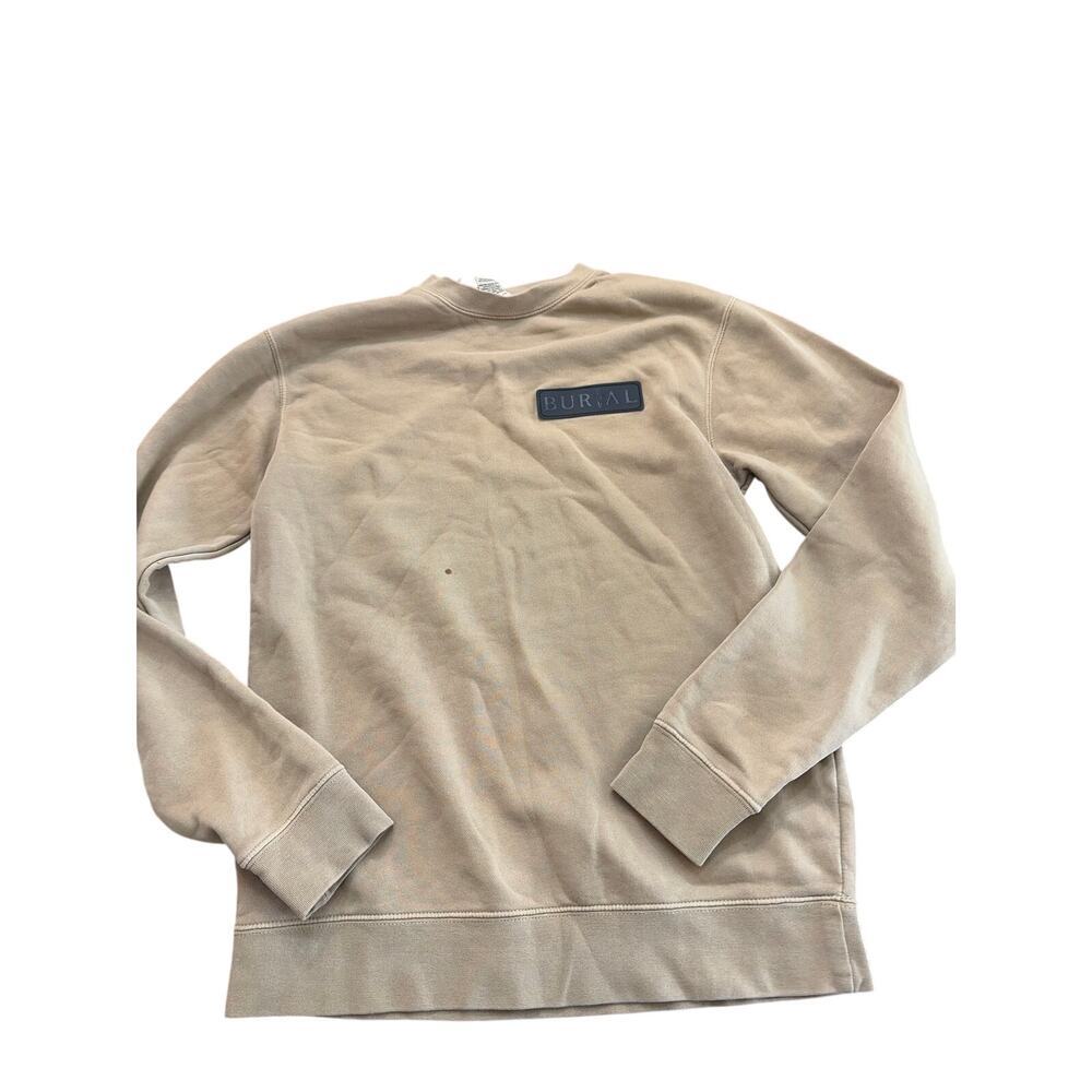 Independent Sweatshirt Bural Crew Neck Long Sleeves Beige Size Small